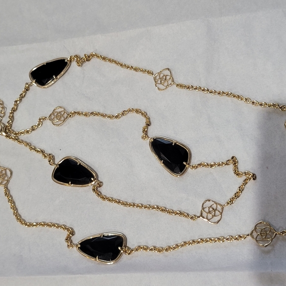 Rare Kendra Scott Long Black Iridescent Necklace - Picture 14 of 16